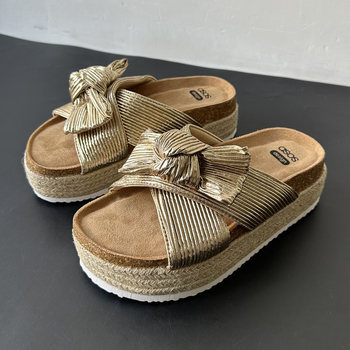 Sandale Slip-On cu talpă groasă, partea superioară din piele intoarsă, talpă EVA, vârf rotund, stil casual zilnic, vară 2025