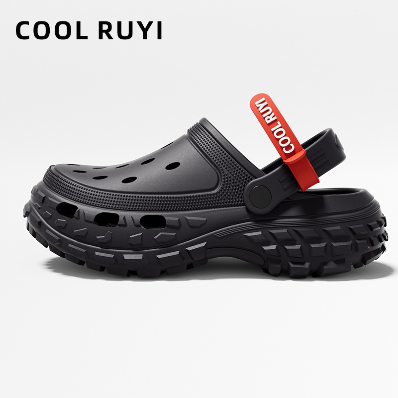 Női perforált vastag talpú szandál – EVA felsőrész, EVA belső, EVA talp, 3–5 cm talpmagasság, injektált formázású talp, nyár 2024