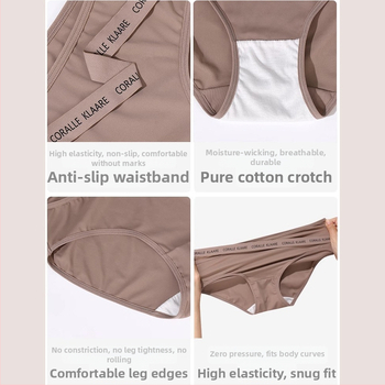 Chiloți de damă din bumbac cu talie joasă, respirabili, antibacteriale, cu model text, căptușeală din bumbac