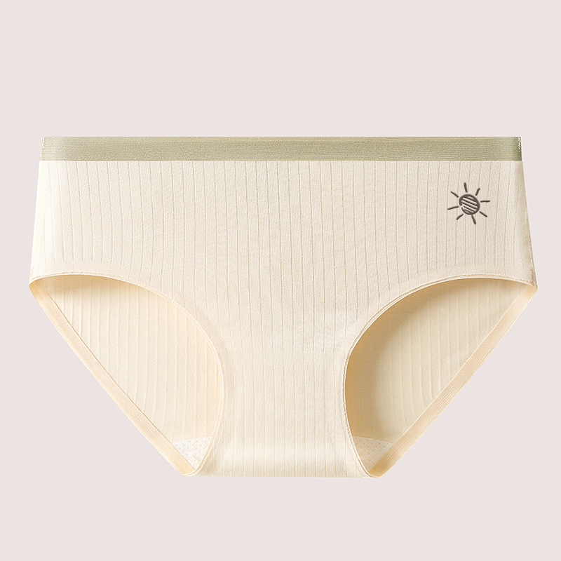 Női pamutból készült antibakteriális, lélegző középmagasságú alsónemű, 40s pamutszövet