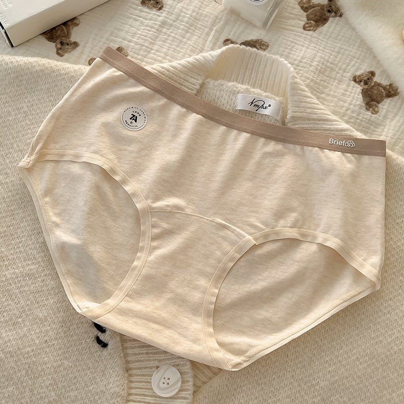 Női pamut antibakteriális alsónemű meghosszabbított ágyékkal, középmagas derék, kötött anyag