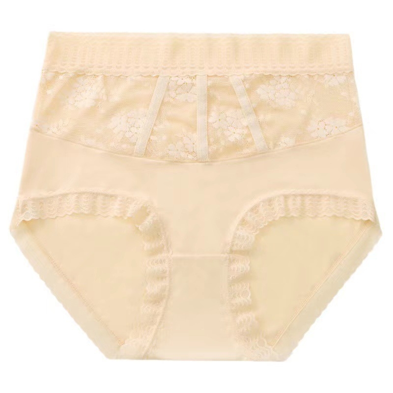 Plusz méretű Ice Silk női alsónemű, magas derekú, lélegző, popsiformáló hatású, kötött anyag