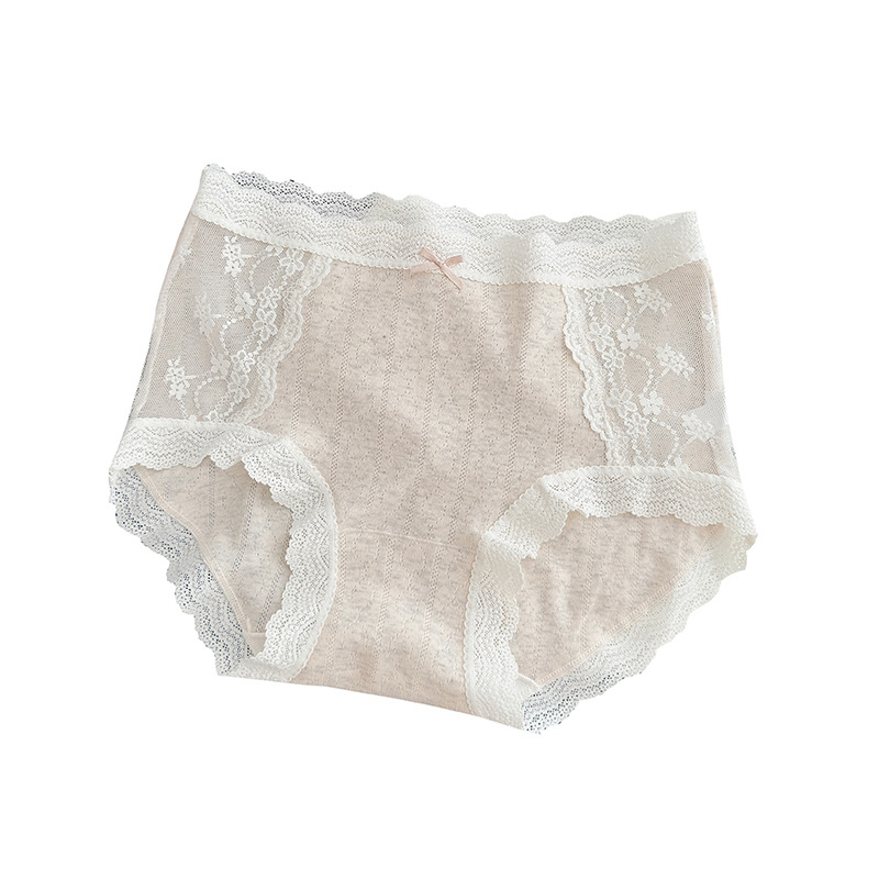 Matcha Girl francia stílus patchwork csipke áttört, pamut légáteresztő középmagasságú alsónemű lányoknak