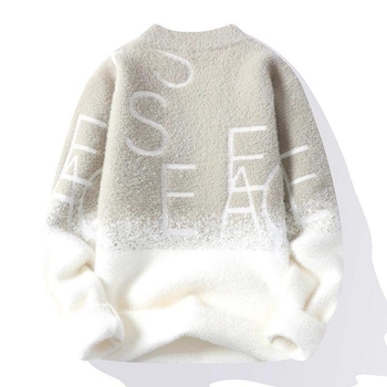 Muški džemper od Mink Velvet s poluvisokom ovratnikom, slobodan kroj, jacquard pletenje