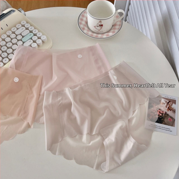 Ženske gaćice od Ice Silk, srednji struk, ultra tanke, prozračne, s pamukom u području prepona