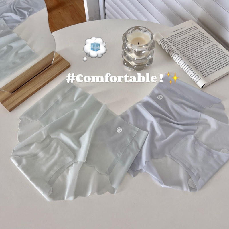 Ženske gaćice od Ice Silk, srednji struk, ultra tanke, prozračne, s pamukom u području prepona