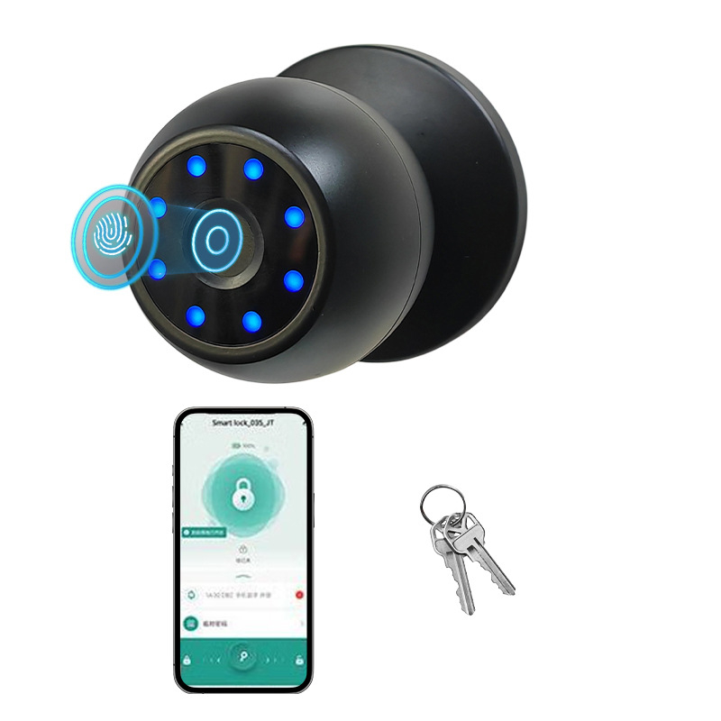 Model D03 Pametni brava s otiskom prsta za drvena vrata; kapacitet pohrane otisaka 50; više od 100000 otključavanja; vrijeme skeniranja <1 s; napajanje baterije