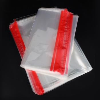 Pungă de ambalare OPP transparentă, autoadezivă, cu logo imprimat | Material: plastic; Acuratețea lățimii: 2 mm; Utilizare: ambalare pentru obiecte mici, cum ar fi bijuterii