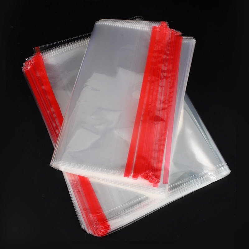 Pungă de ambalare OPP transparentă, autoadezivă, cu logo imprimat | Material: plastic; Acuratețea lățimii: 2 mm; Utilizare: ambalare pentru obiecte mici, cum ar fi bijuterii