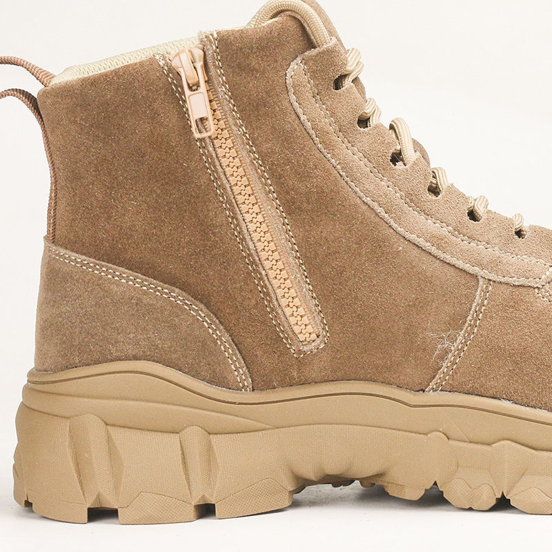 Ghete de iarnă pentru bărbați, din nubuk piele, căptușeală din blană de oaie integrată, înalți, talpă de cauciuc antiderapant, vârf rotund