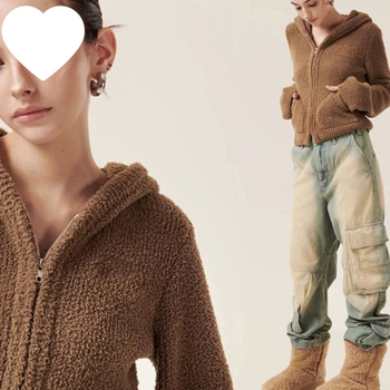 Pulover s kapuljom od Chenille-Spandex, rukavima princeze, proljeće 2025