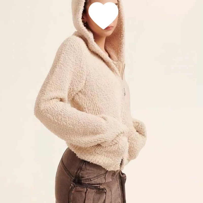 Pulover s kapuljom od Chenille-Spandex, rukavima princeze, proljeće 2025
