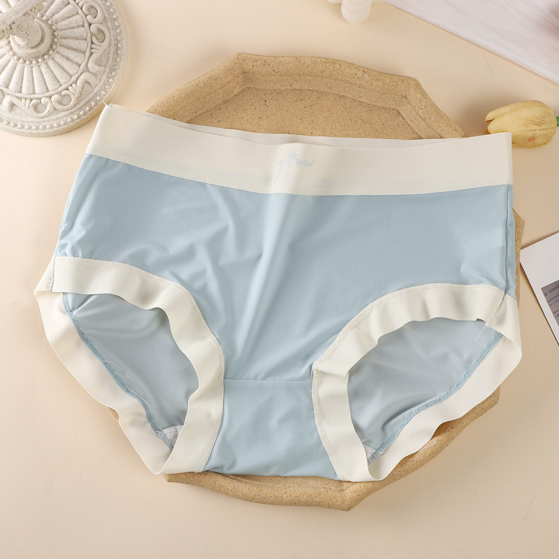 Ženske gaćice Ice Silk, srednji dio struka, prozračne, color-block uzorak, 80–90% najlona, 100% pamuk u preponama