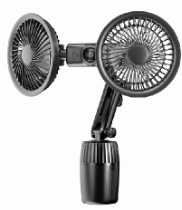 Automobilski ventilator s nosačem, okretni (ABS, 7.5W, Model G14, Hlađenje)