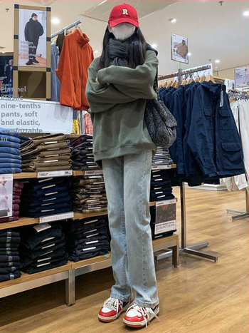 Дънки за жени от деним с висока талия, подплатени с флис, дебел плат, права кройка