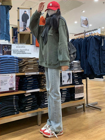 Дънки за жени от деним с висока талия, подплатени с флис, дебел плат, права кройка