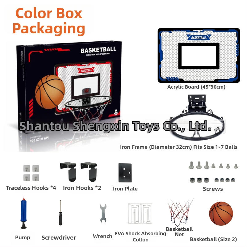 Gyerekeknek szánt vasöntvény kosárlabda keret beltéri és kültéri használatra – 1,8 kg, Sheng Xinda