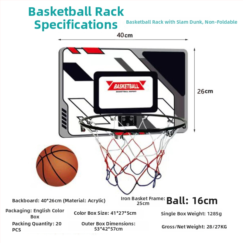 Gyerekeknek szánt vasöntvény kosárlabda keret beltéri és kültéri használatra – 1,8 kg, Sheng Xinda