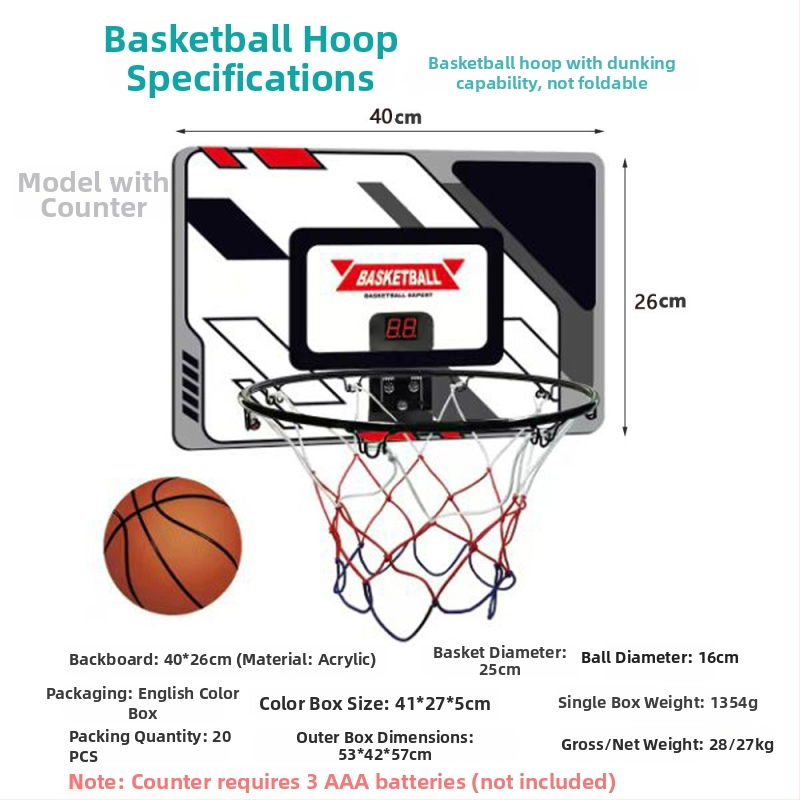 Gyerekeknek szánt vasöntvény kosárlabda keret beltéri és kültéri használatra – 1,8 kg, Sheng Xinda