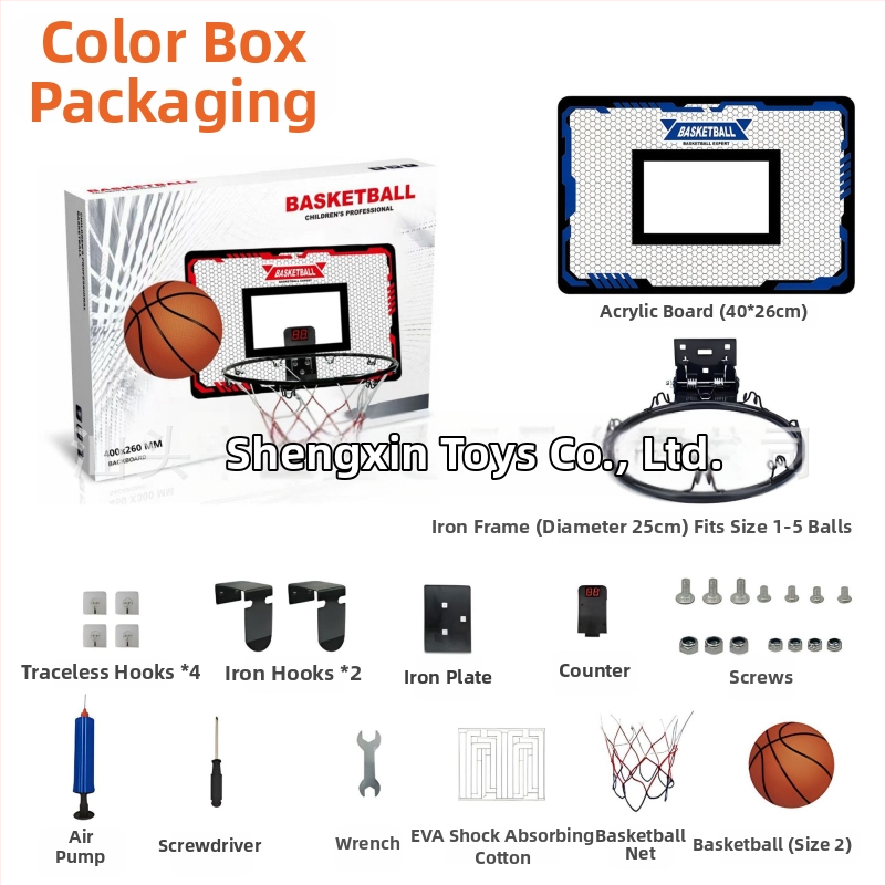 Gyerekeknek szánt vasöntvény kosárlabda keret beltéri és kültéri használatra – 1,8 kg, Sheng Xinda