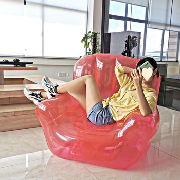 Áttetsző felfújható kanapé a hálószoba és az erkély számára — fotó kellék