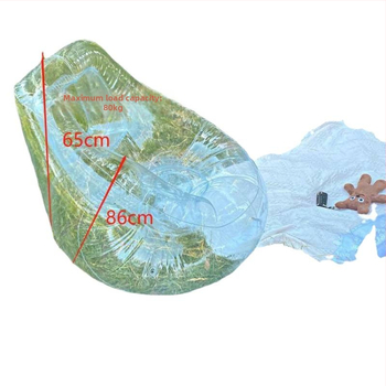 Áttetsző felfújható kanapé a hálószoba és az erkély számára — fotó kellék