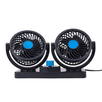 Automobilski ventilator USB 12V/24V, univerzalni, dvostruka glava, za auto i kućnu upotrebu