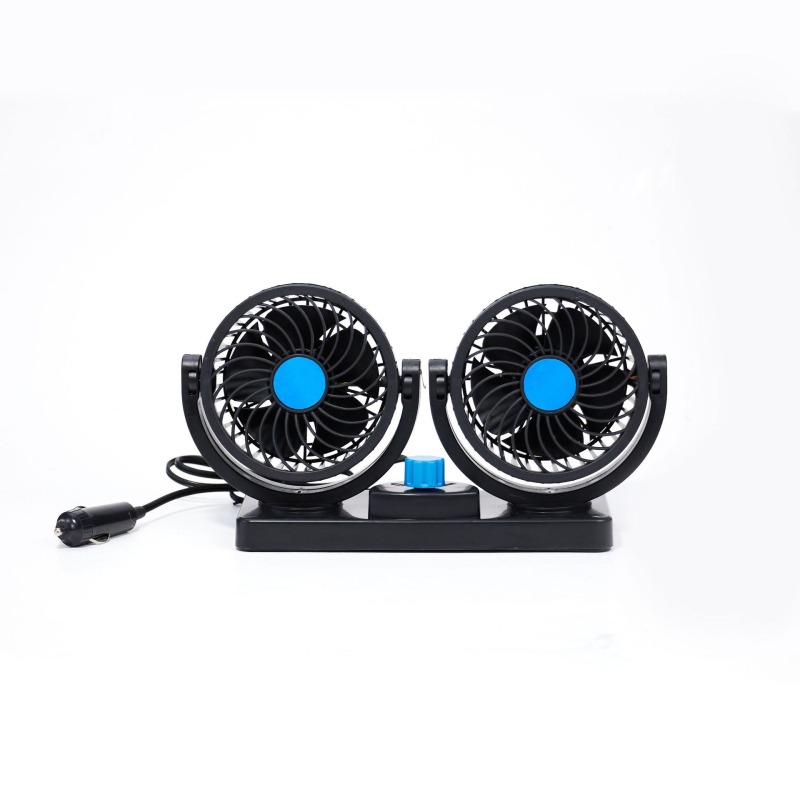 Automobilski ventilator USB 12V/24V, univerzalni, dvostruka glava, za auto i kućnu upotrebu