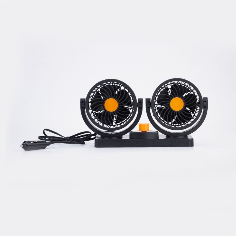 Automobilski ventilator USB 12V/24V, univerzalni, dvostruka glava, za auto i kućnu upotrebu