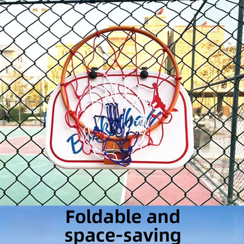 Összecsukható, hordozható kosárlabda kosár beltéri/kültéri használatra — öntöttvas konstrukció, kampó típusú felszerelés, tömeg 1,5 kg, tartozékok: háló, kampó és csavarok