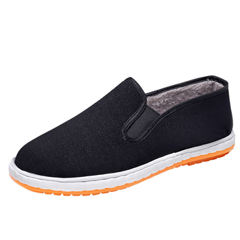 Pantofi casual unisex din bumbac, slip-on, pentru iarnă, cu talpă din plastic