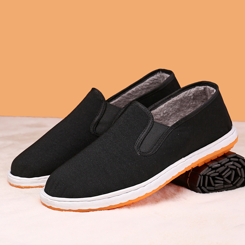 Pantofi casual unisex din bumbac, slip-on, pentru iarnă, cu talpă din plastic