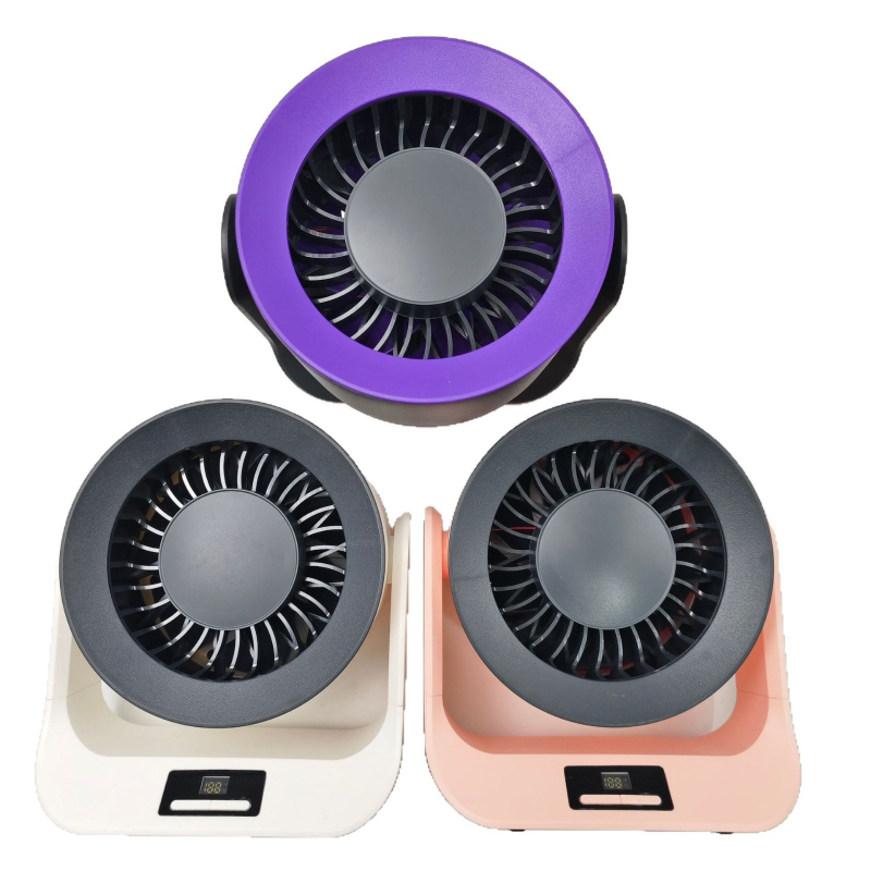 Automobilski ventilator s LED digitalnim zaslonom, akrilno kućište, snaga 5W, višestruko podesiv kut, model HR2520/HR2522