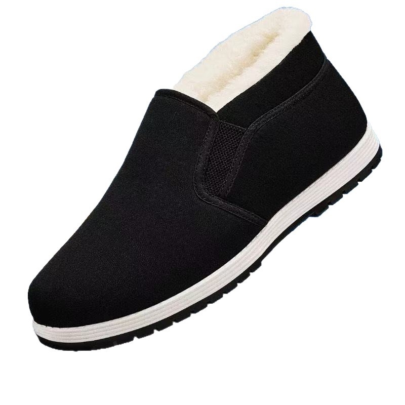 Muške zimske papuče – protuklizne, tople, debeli pamuk gornji dio i đon, ploski casual stil