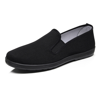 Pantofi bărbați din pânză, casual, cu partea superioară respirabilă, talpă cauciuc antiaderent, vârf rotund, toc mic 1-3 cm, culoare solidă.
