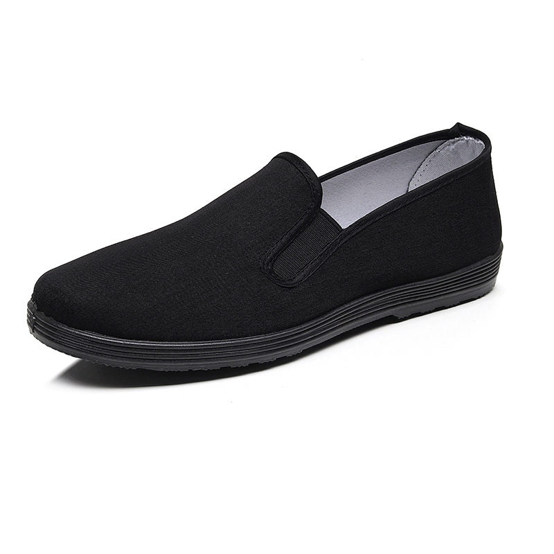 Pantofi bărbați din pânză, casual, cu partea superioară respirabilă, talpă cauciuc antiaderent, vârf rotund, toc mic 1-3 cm, culoare solidă.