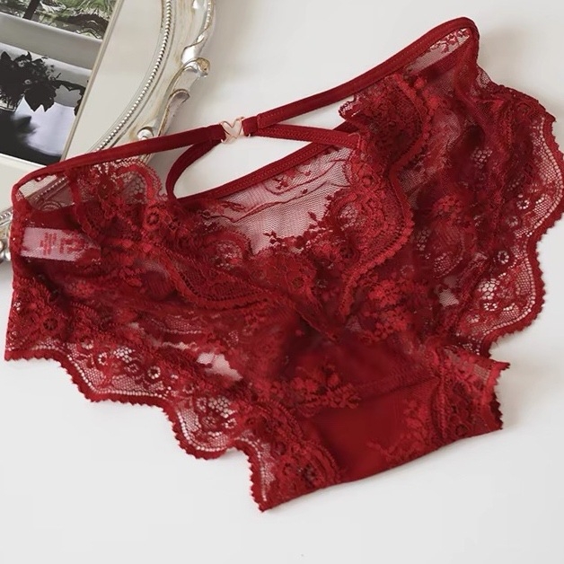 Chiloți din dantelă Jacquard, din nylon, talie medie, fără urme vizibile, ridicare fese, uscare rapidă