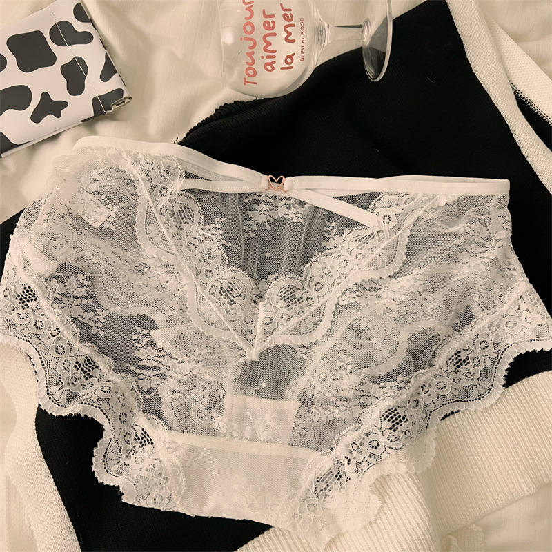 Chiloți din dantelă Jacquard, din nylon, talie medie, fără urme vizibile, ridicare fese, uscare rapidă
