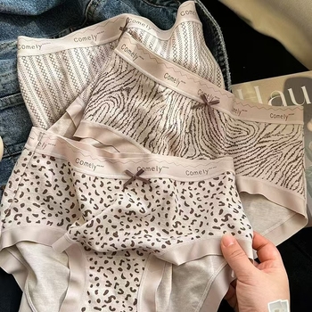 Chiloți pentru fete din viscose, tricotate, talie medie, culoare solidă, căptușală din bumbac, 50–70% viscose, respirabili, pentru toate sezoanele