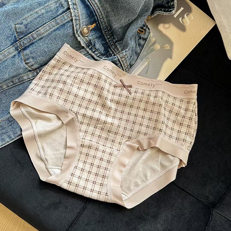 Chiloți pentru fete din viscose, tricotate, talie medie, culoare solidă, căptușală din bumbac, 50–70% viscose, respirabili, pentru toate sezoanele