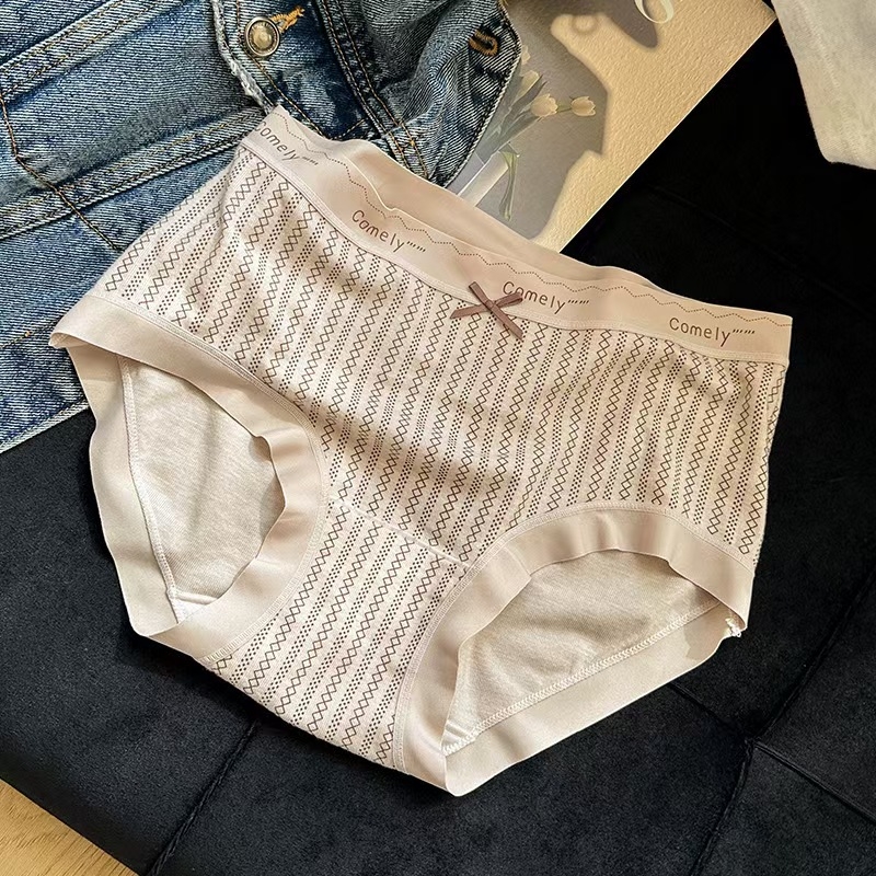 Chiloți pentru fete din viscose, tricotate, talie medie, culoare solidă, căptușală din bumbac, 50–70% viscose, respirabili, pentru toate sezoanele