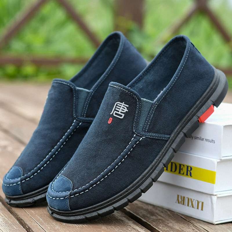 Casual platnene slip-on tenisice – okrugli nos, platneni gornji dio, srednje visine, pjenasta gumena potplat, pamukova ulošak