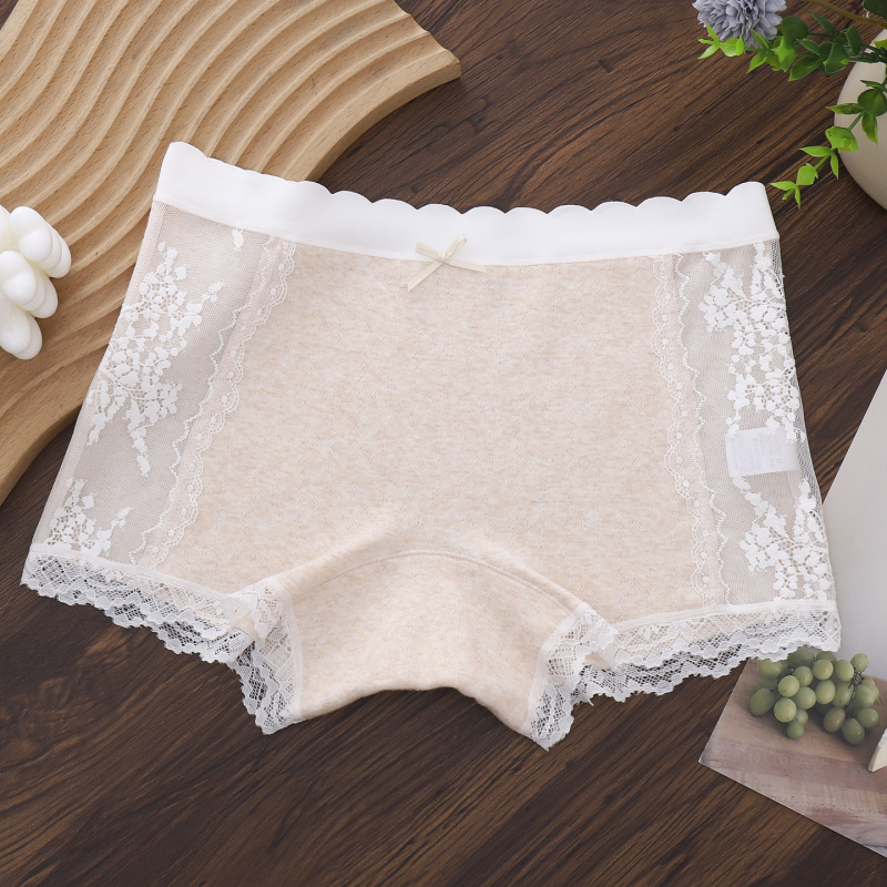 Dámske šortky z čipkovej sieťoviny, stredná výška pásu, zdvihnutie zadku, priedušné, nepriehľadné