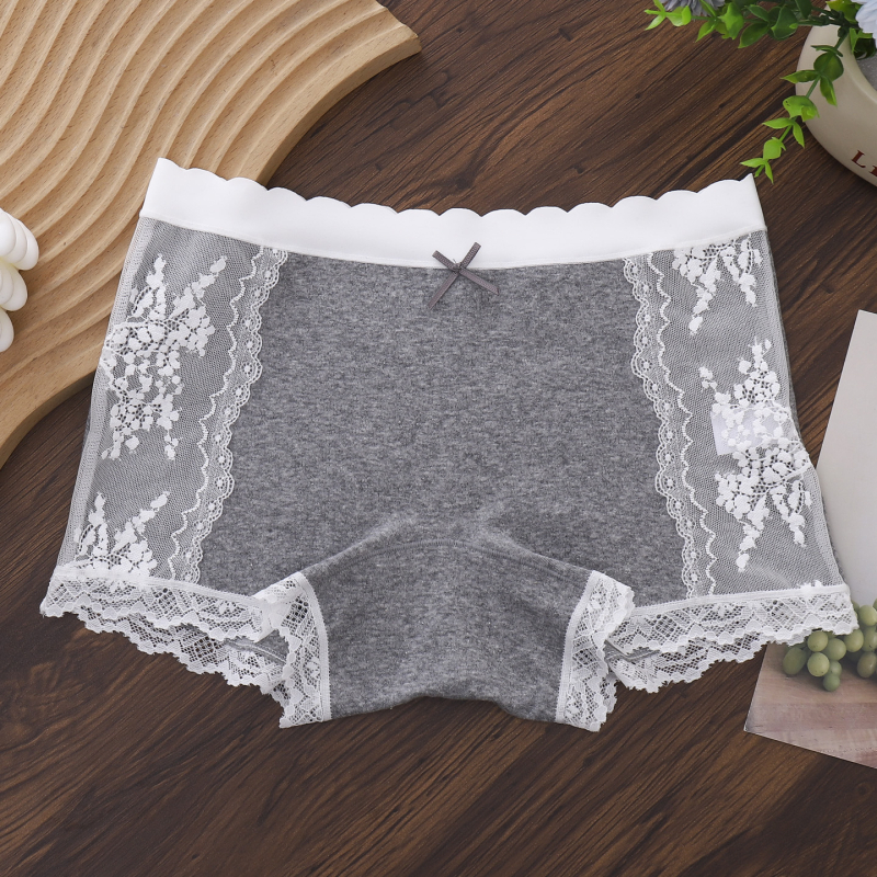 Dámske šortky z čipkovej sieťoviny, stredná výška pásu, zdvihnutie zadku, priedušné, nepriehľadné