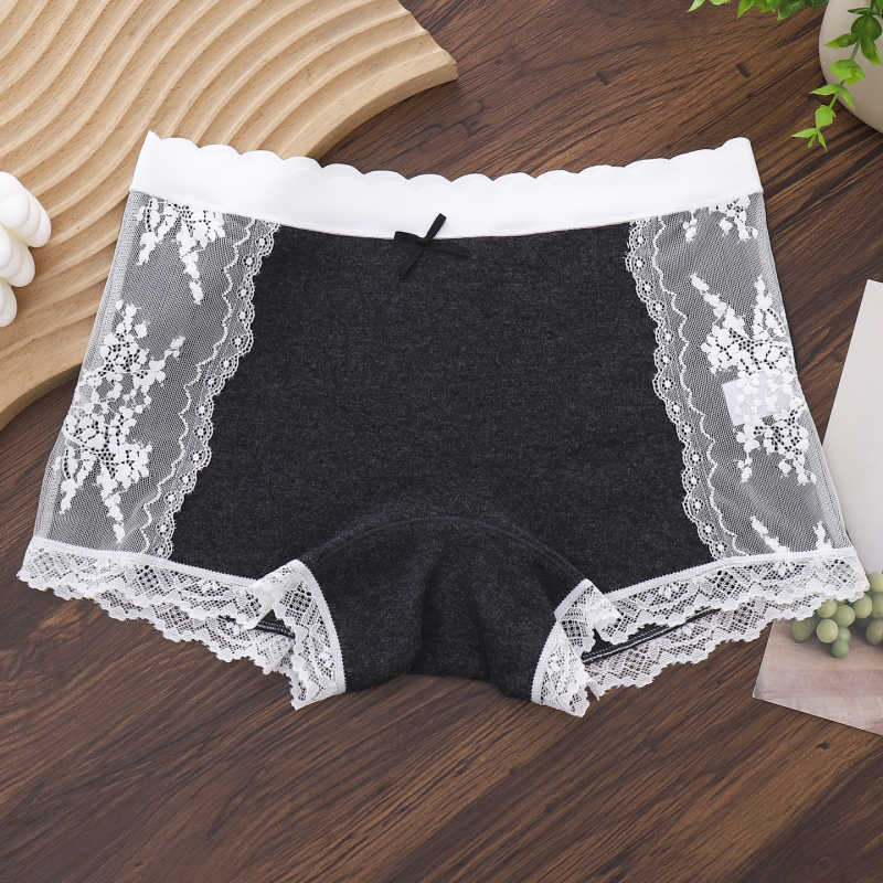Dámske šortky z čipkovej sieťoviny, stredná výška pásu, zdvihnutie zadku, priedušné, nepriehľadné