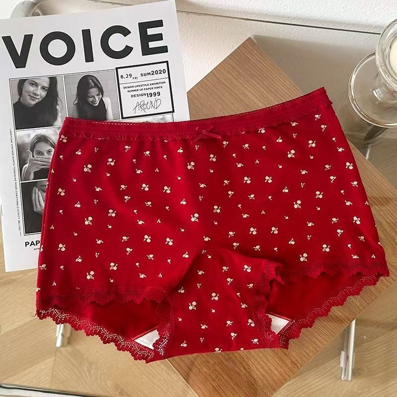 Dievčenské bavlnené boxerkové nohavičky s kvetinovým vzorom, antibakteriálne, priedušné, rýchloschnúce; vysoký pás; hlavná látka 90–95% bavlna; výstelka v rozkroku 100% bavlna