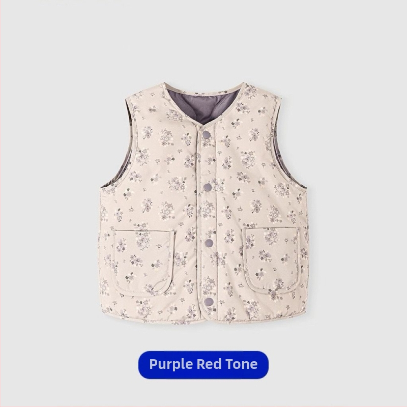 Detská vesta z páperia, bez rukávov, 95% páperia, podšívka bavlna, vonkajšia bavlna, bez kapucne, jar 2025