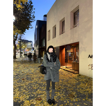 Termalne pletene tajice s mrežastim tkivom i pamukom, debeli za glađenje siluete, Zima 2025