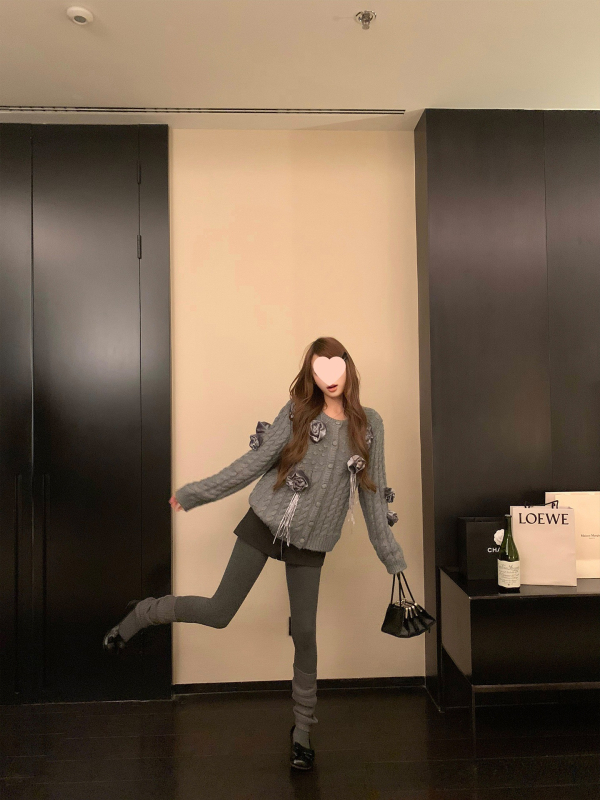 Termalne pletene tajice s mrežastim tkivom i pamukom, debeli za glađenje siluete, Zima 2025