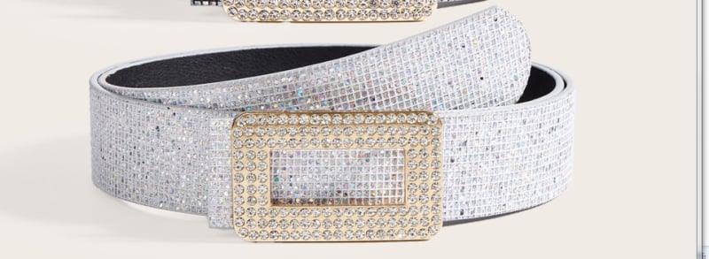 Γυναικείο φόρεμα με ζώνη από τεχνητό δέρμα, διακοσμημένο με χάντρες και κρύσταλλα, φτερωτή άκρη, κούμπωμα snap, μήκος 105 cm